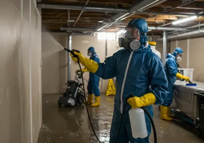 Basement Sanitization and Antimicrobial Treatment process in Trevose, PA